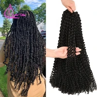 passion twist hair crochet braids synthetic water wave for goddess locs curly braiding hair extensions ombre blonde 22strandspc