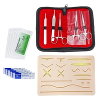 complete surgical suture training kit skin operate suture practice model training pad needle scissor tool kit teaching equipment