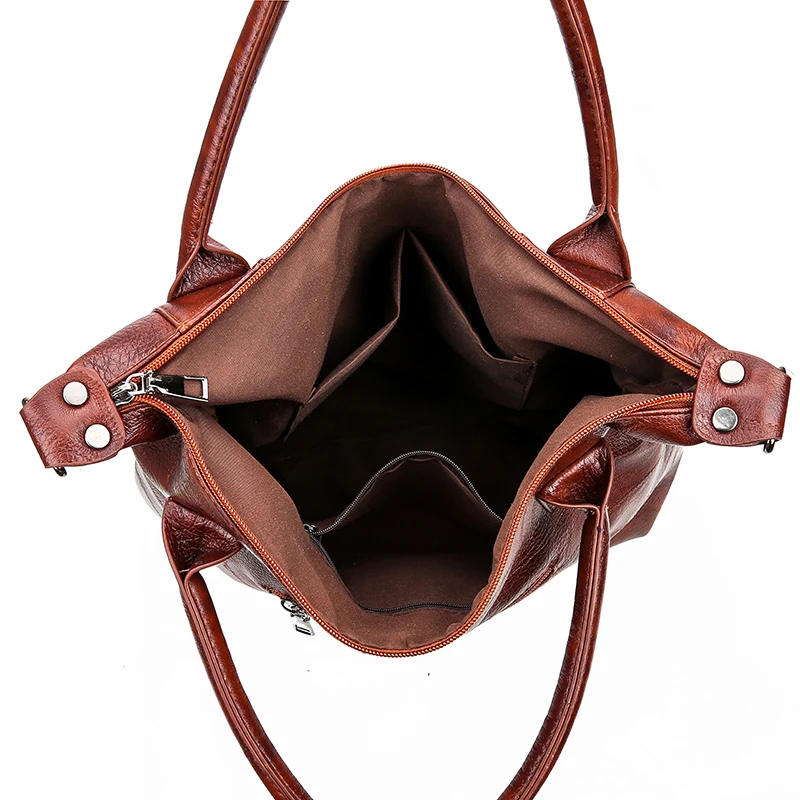 

2020 New Travel Bag Ladies PU Leather Shoulder Bag Vintage big casual bag Fashion Girls Crossbody Bag Sac A Main Hand Bags