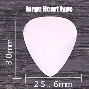 large Heart type HISPETECH гитарные аксессуары 1 Струны для электрогитары басовые пластинки 0,3 мм серебряные металлические комплекты медиаторов из нержавеющей стали большой треугольник - Цвет: large Heart type