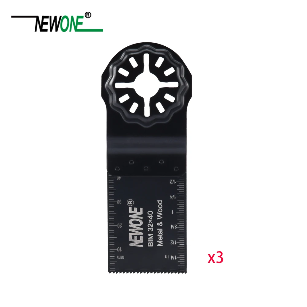 NEWONE Starlock 32*40 мм/32*50 удлиненные биметаллические пилы BIM подходят для мощных осциллирующих инструментов для дерева, резки металла, удаления гвоздей - Цвет: 32x40 3pcs