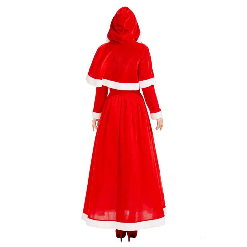 Женское красное платье Рождественский Костюм миссис Клауса Рождественская