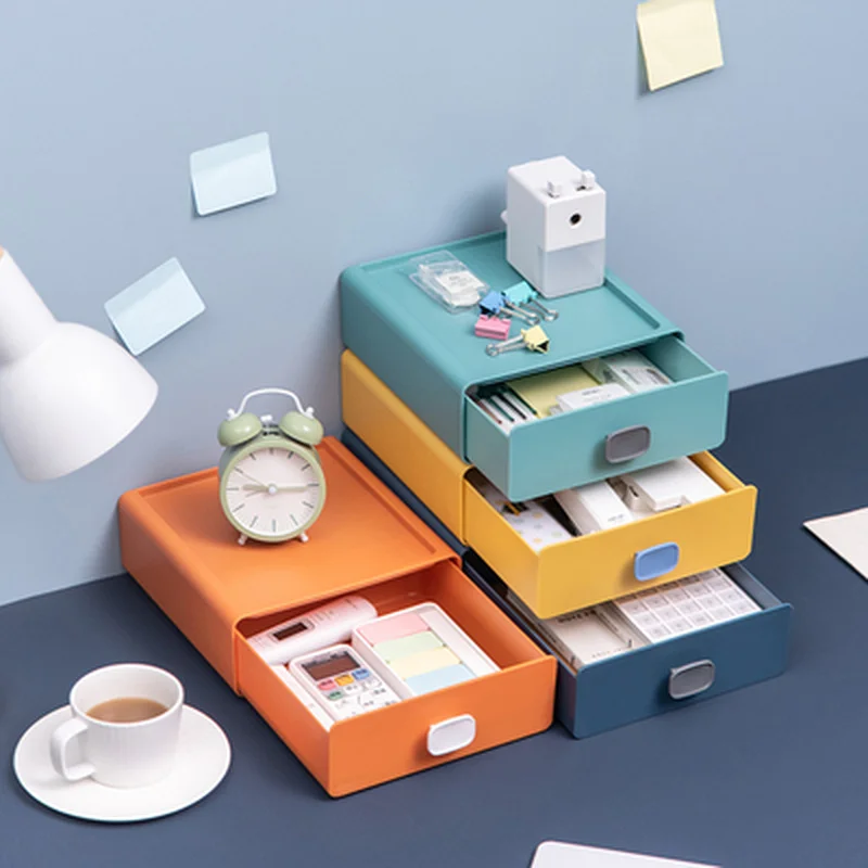 

Stackable Drawer Organizer Box Multilayer Plastic Multicolor Office Student Debris Cabinet Storage Bin Home Desktop Makeup Boxes
