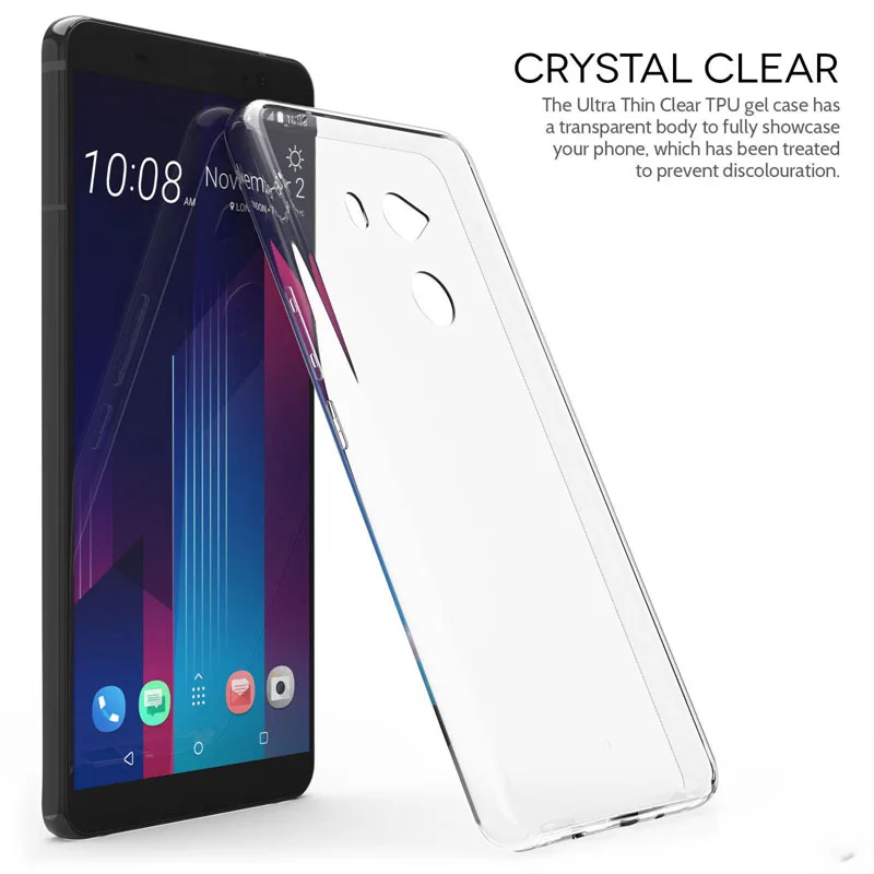 Прозрачный ТПУ чехол UPaitou для HTC U11 Plus прозрачный мягкий Sinicon чехлы телефонов 6 0&quot |