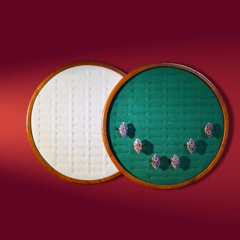 Wood grain ring jewelry tray hundred ring tray microfiber jewelry display tray earrings jewelry storage tray see pallet