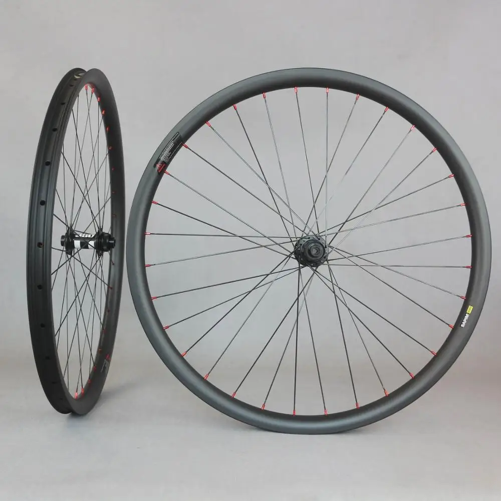 

1469G 29er MTB XC 33 мм ассиметричные карбоновые Колеса 29 мм Глубокий клинчер бескамерные с новой системой концентраторы sapim cx-ray спицы