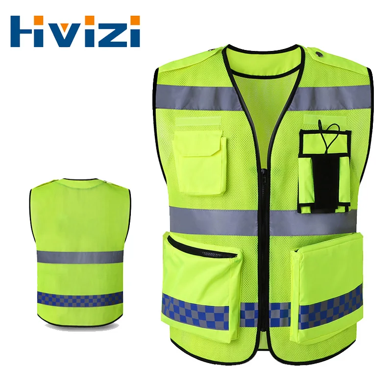 

Brand High Quality Reflective Vest High visibility Safety Vest Breathable Workwear Short Style Work Driving Security Cloth