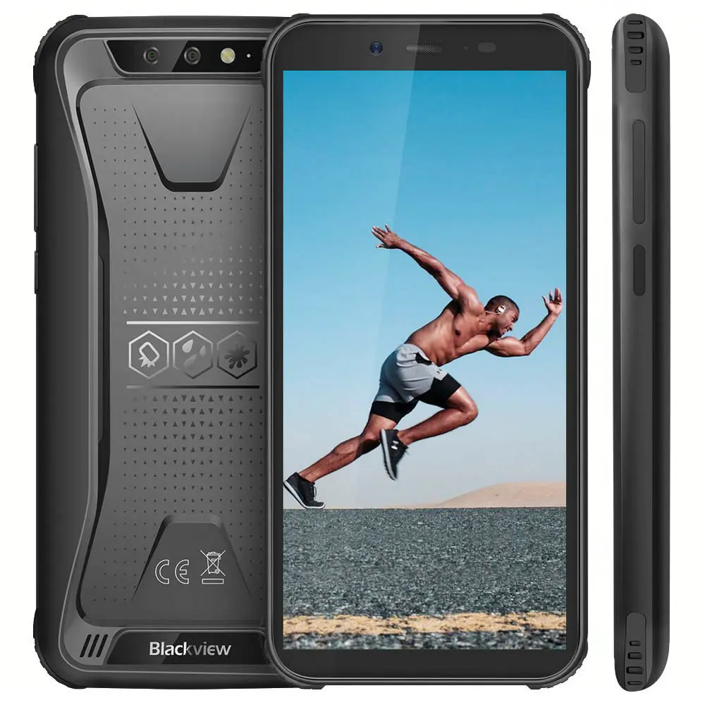 black Blackview BV5500 5," IP68 Водонепроницаемый прочный мобильный телефон 2 GB+ 16 GB 18:9 Экран 4400 mAh Android 8,1 Dual SIM 3g жесткие смартфон - Цвет: black