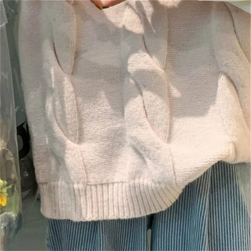 

Sweater Vest Women Solid Sleeveless Knitwear Comfortable Elegant All-match Sweet Ulzzang Retro Simple Popular Teens Spring New