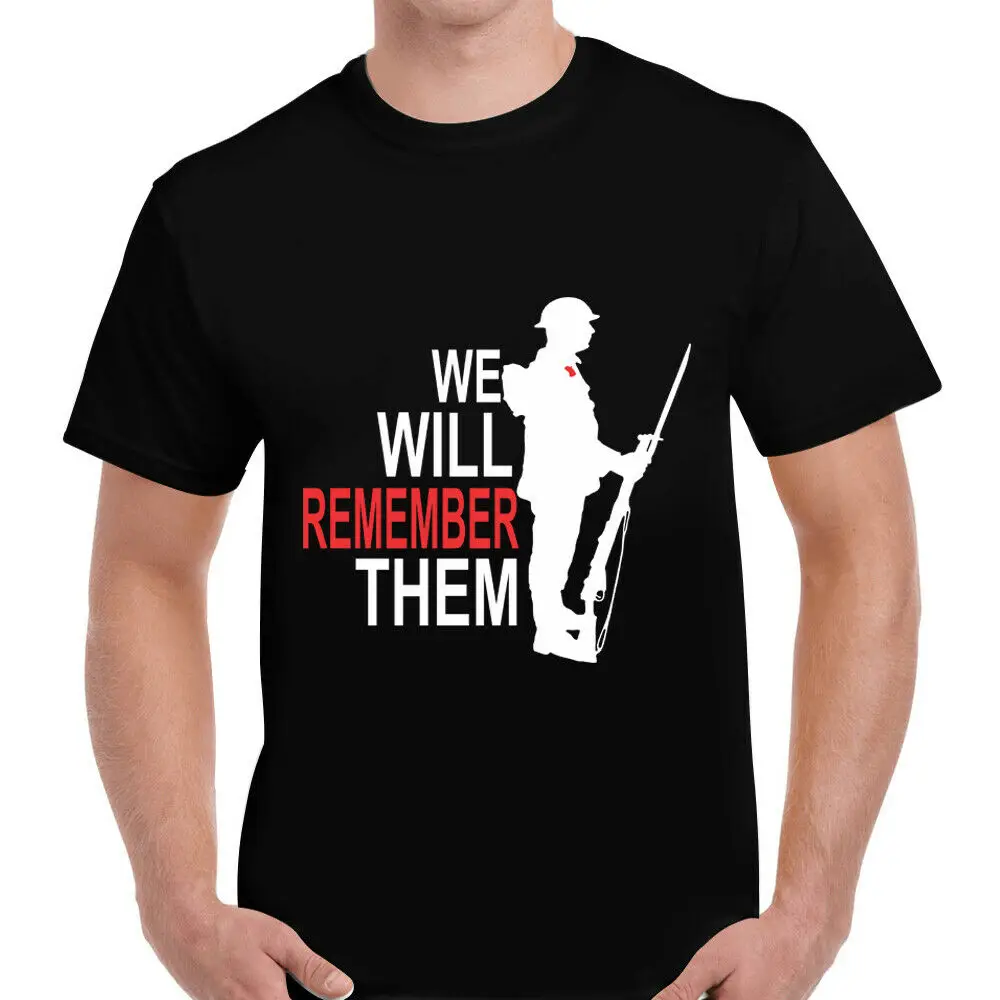 

Remembrance Day Sunday Poppy Soldier War T-Shirt. Summer Cotton Short Sleeve O-Neck Mens T Shirt New S-3XL