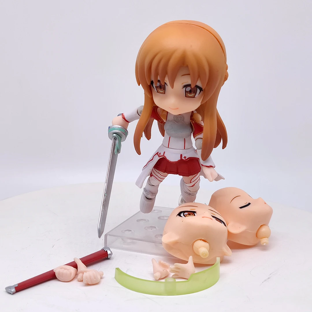 Sword Art Online AsunaYuuki Cu-poche Q Edition Clay 017 Exchange Face Action Toy Japanese Anime Figure Collectible Figurines | Игрушки и