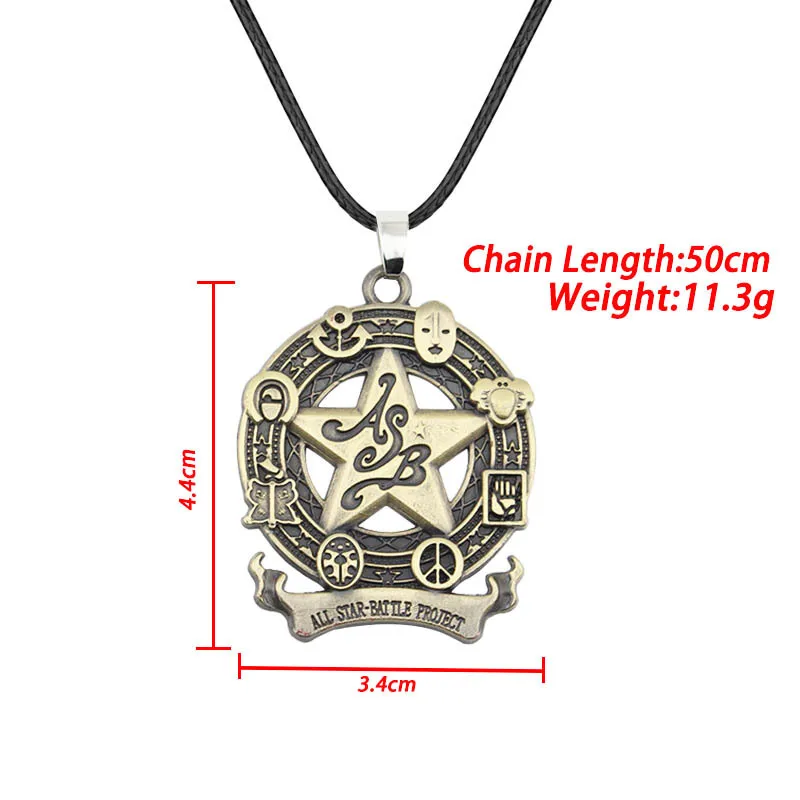 Anime jojo bizarre adventure Cosplay Necklace Kujo Jotaro Dio Brando Metal Jewelry Accessories |