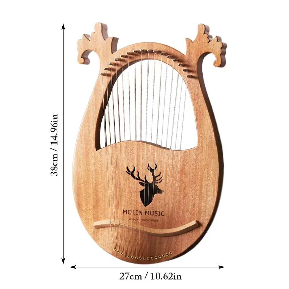 16 note Lyre harp Set жесткий портативный гаечный ключ из красного дерева черная сумка для