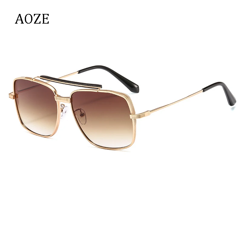 

AOZE 2020 fashion cool square style pilot gradient sunglasses with popular design brand sunglasses vintage sunglasses retro UV