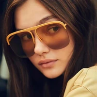 oversized rimless square sunglasses women 2021 retro vintage for men sun glasses luxury brand eyewear oculos female big shades