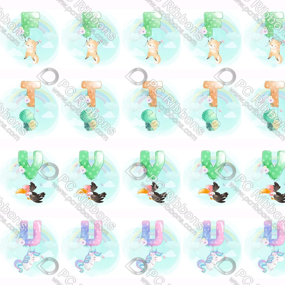 

16-75MM Animals&&Letter Printed Grosgrain&Sati& Foe&Lanyard DIY Handmade Materials Christmas Wedding Gift Wrap Tape 50yards