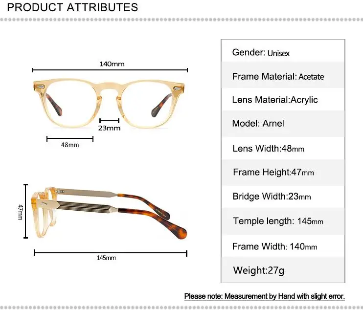 

Vintage New Acetate Prescription Lens Glasses Unisex Optical Eyewear High Quality Anti-reflective Presbyopia Reading Eyeglasses