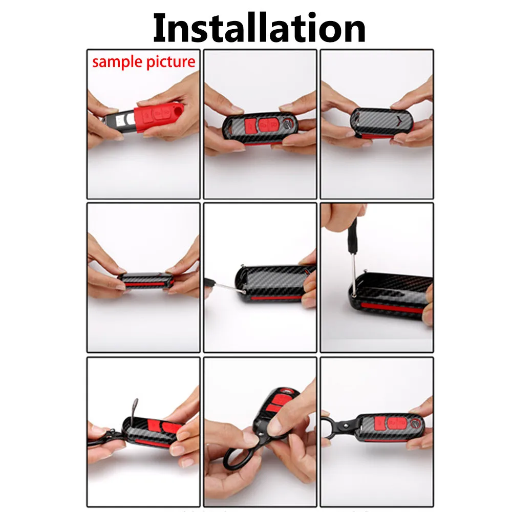 Углеродное волокно стиль дистанционного ключа оболочки Брелок чехол для Audi A1 S1 A3