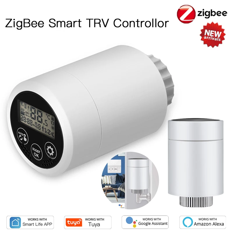 

Термостатический привод клапана радиатора Tuya Smart TRV ZigBee, контроллер температуры с RA RAV RAVL, работает с Alexa Google, 1-3 шт.