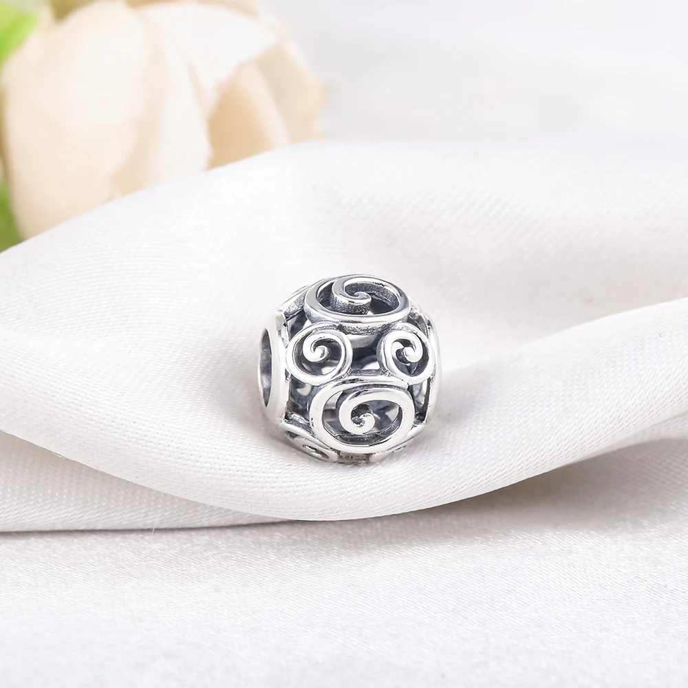 

New Arrival 925 Sterling Silver Beads Hollow Pendant Fit Original Pandora Charms Bracelets DIY Women Jewelry Accessories Making