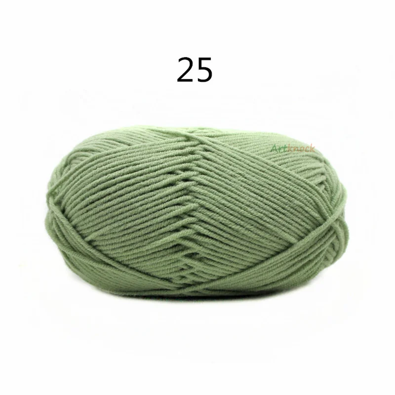 25 30pcs 30 шт. пряжа для вязания крючком 3 мм хлопчатобумажная пряжа Смешанная Ручная Пряжа 4 слоя - Цвет: 25 30pcs