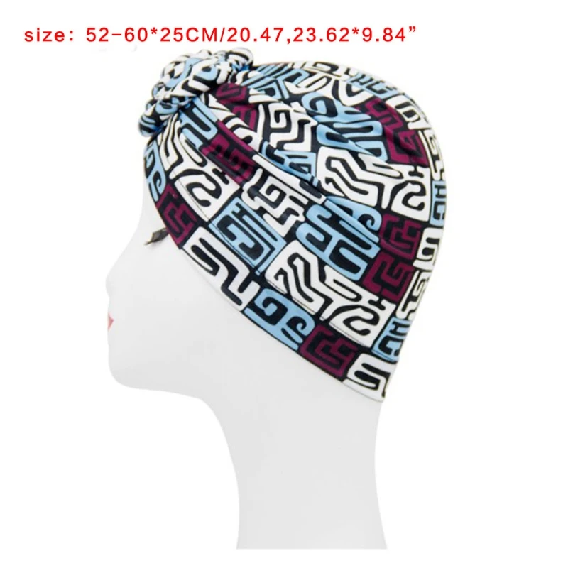 

African Style Beanie Cap Boho Print Head Wrap Cover Comfortable Night LXAE