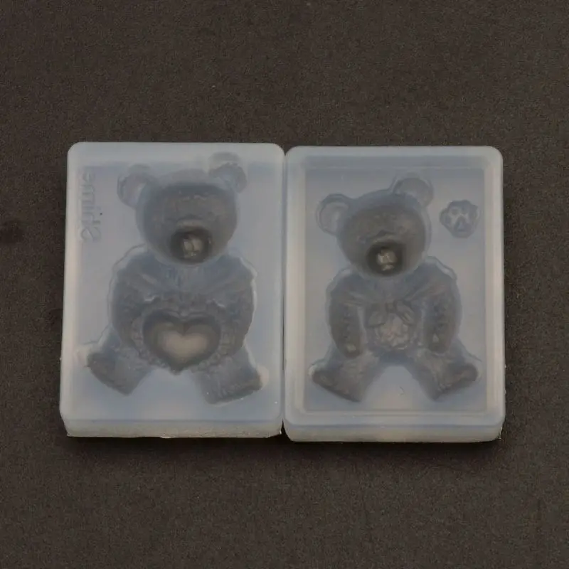 2 шт. милый пушистый медведь форма из смолы брелок подвеска сделай сам пудинг