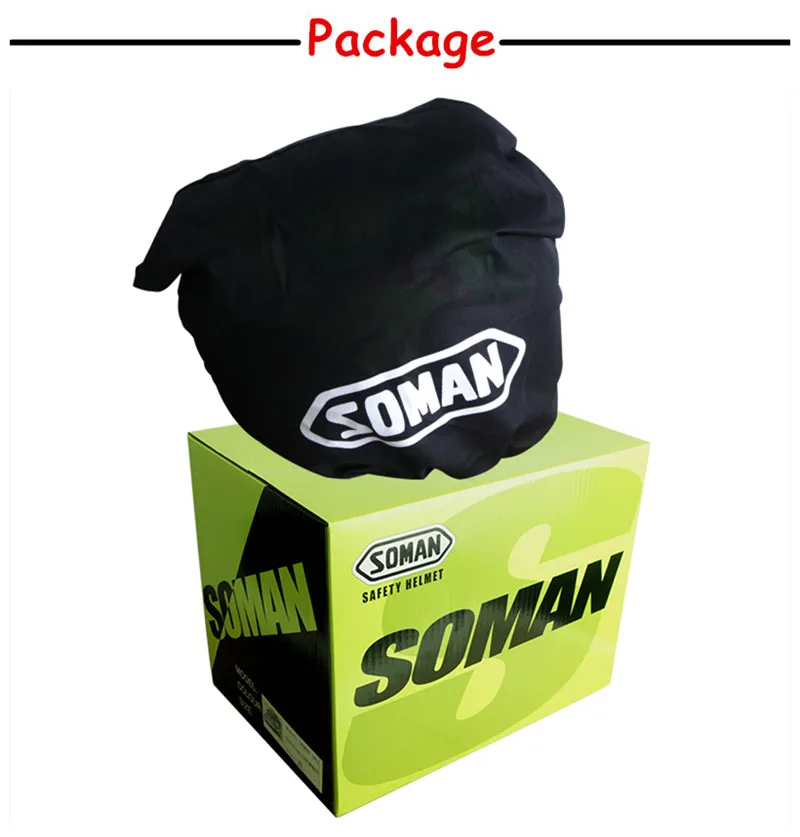 

SOMAN Riding Motorcycle Helmet DOT Approved Full Face Helmet Breathable ABS Flip Up Motor Cycle Helmet Casco Moto Capacete Kask