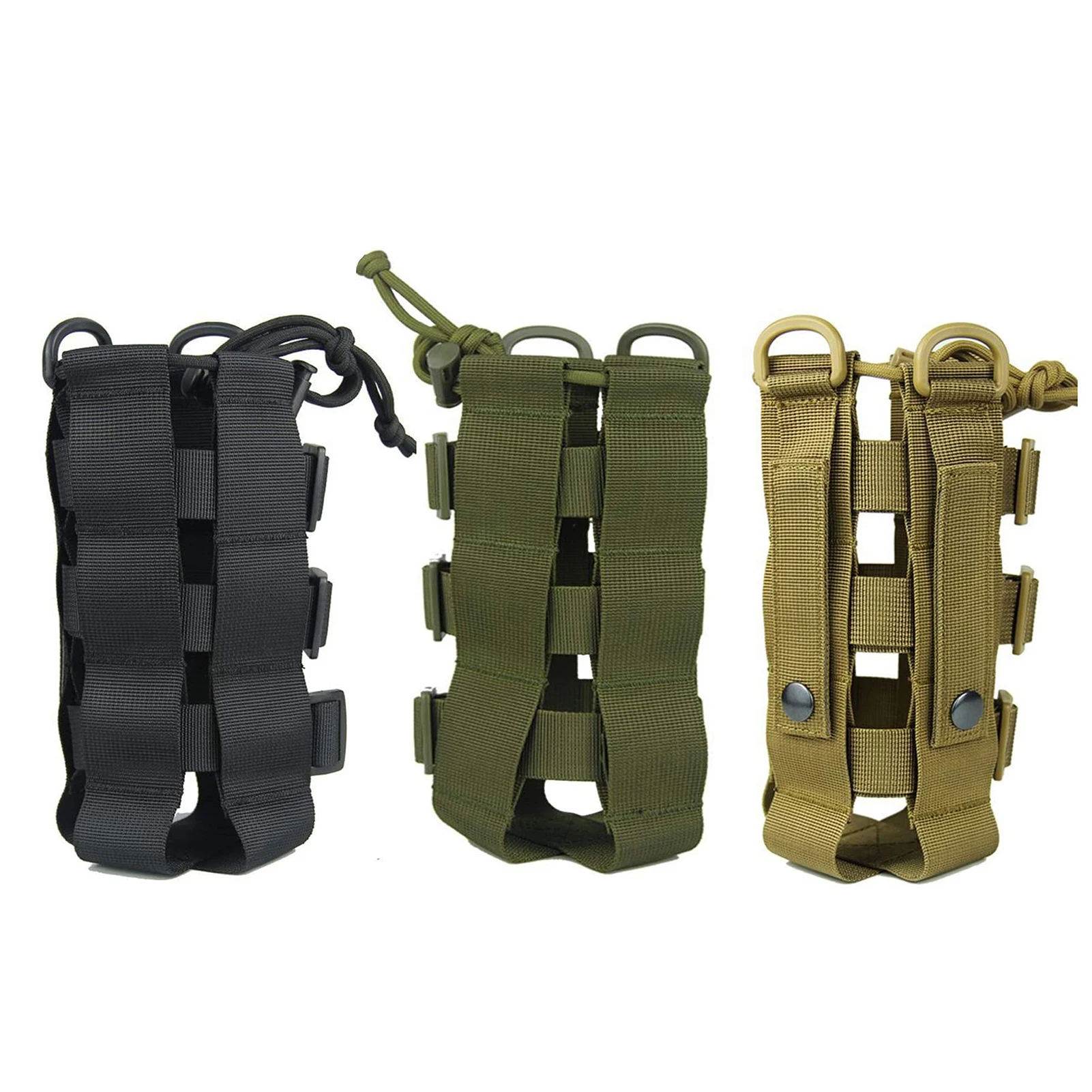 

Outdoor Water Bottle Pouch Bag Military Green Camping Hiking Cycling Drawstring Water Bottle Holder Kettle Carrying Bag