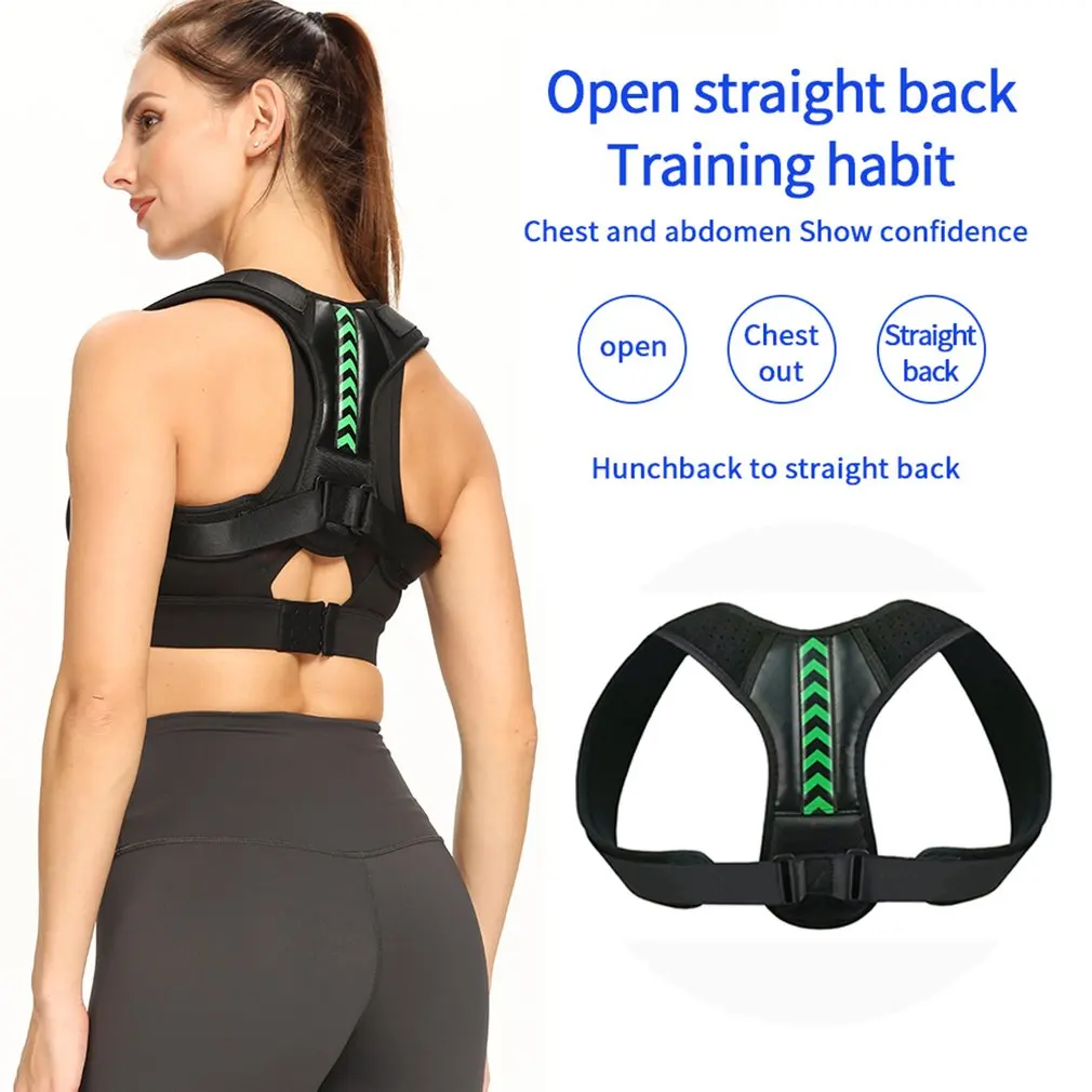 

Fish Bone Adjustable Back Shoulder Posture Corrector Belt Home Office Sport Upper Back Neck Brace Clavicle Spine Support