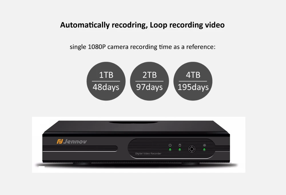 Jennov видео наблюдение NVR 4CH 1080P DVR Домашняя безопасность CCTV беспроводная Wifi уличная водонепроницаемая IP камера безопасности комплект системы