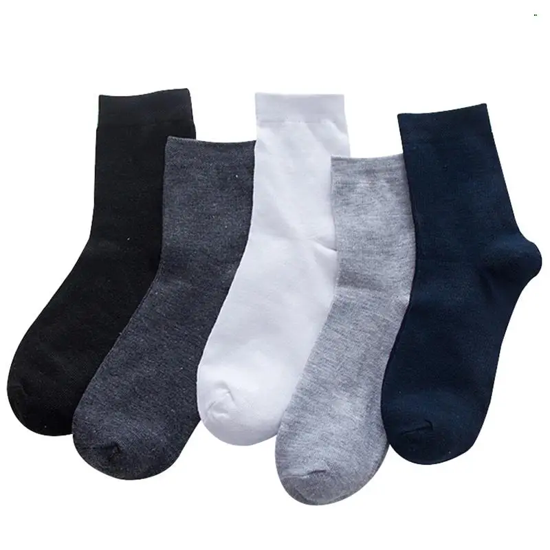 

5 Pairs Men's Socks Solid Color Short Sock Cotton Men Fashion Sock Male Casual Business Socks Meias Spring Summer Autumn Winter