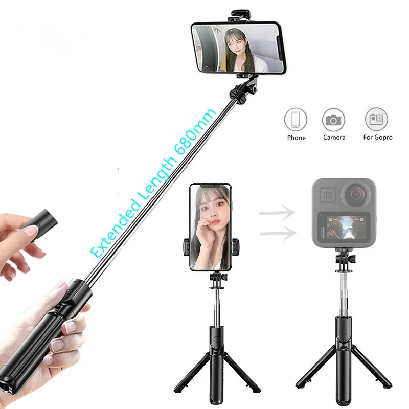 

Новинка 2021, 4 в 1, Беспроводная мини-селфи-Палка с Bluetooth, складной штатив, Моноподы Для экшн-камеры Gopro, для смартфона
