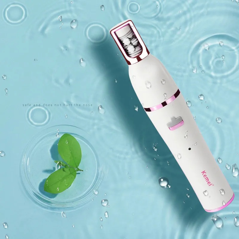 Kemei 7 в 1 Женский электрический эпилятор электрическая Очищающая Массажная щетка