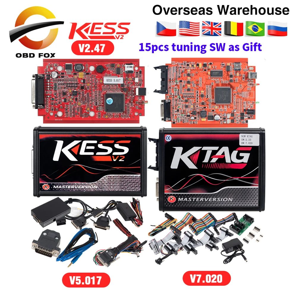 KESS V2 V5.017 полный онлайн V2.47 менеджер Тюнинг Комплект KTAG V7.020 4 светодиодный мастер K-tag V2.25 KESS BDM Титан Winols Электронный блок управления программатором