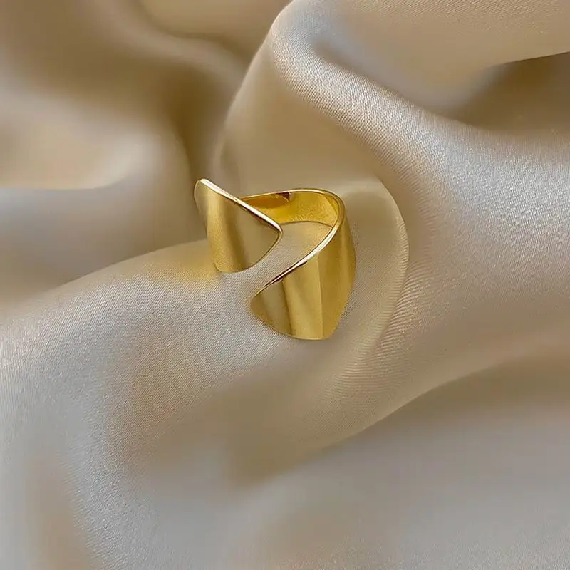 

Fashion Metallic Rings For Women Temperament New Jewelry Statement Open Ring
