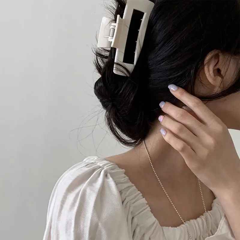 Женские однотонные заколки для волос AOMU в Корейском стиле элегантные Матовые