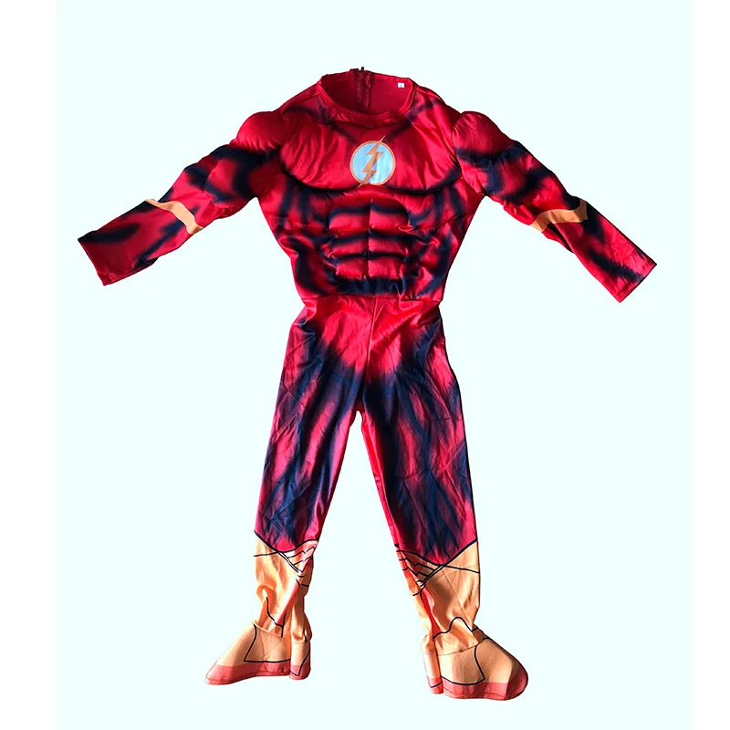

Boy's Deluxe Flash Costume Fancy Dress Kids Fantasy Comics Movie Carnival Party Halloween Flash Cosplay Costumes
