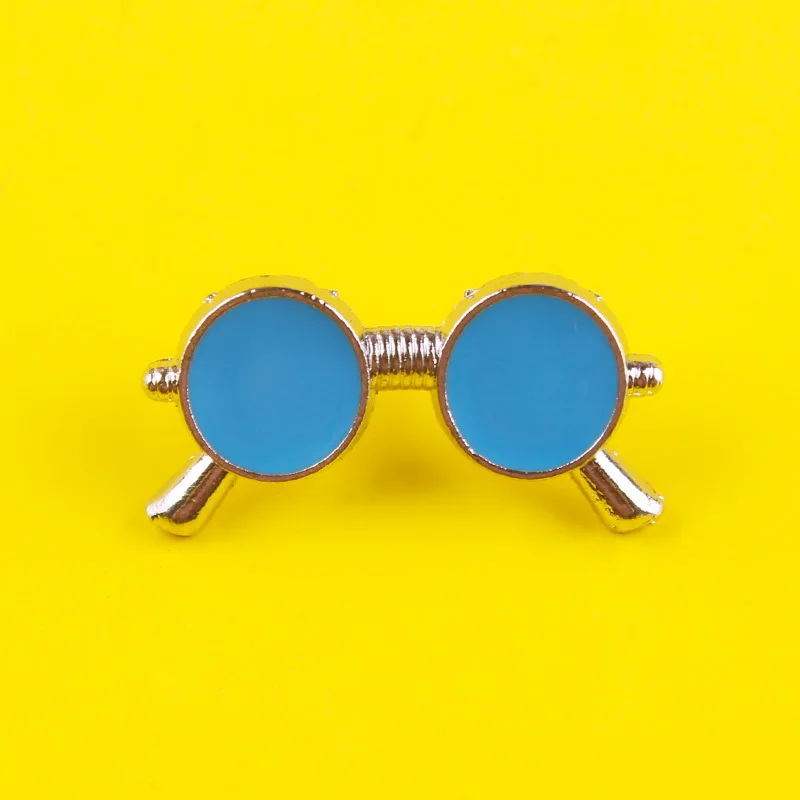 Эмалированные значки в стиле ретро с круглыми очками Значки для одежды джинсов