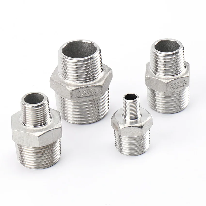 

304 Нержавеющая сталь типа BSPT 1/8 "1/4" 3/8 "1/2" 3/4 "1" 11/4 "11/2" наружная резьба трубы редуктор фитинги разъем адаптера