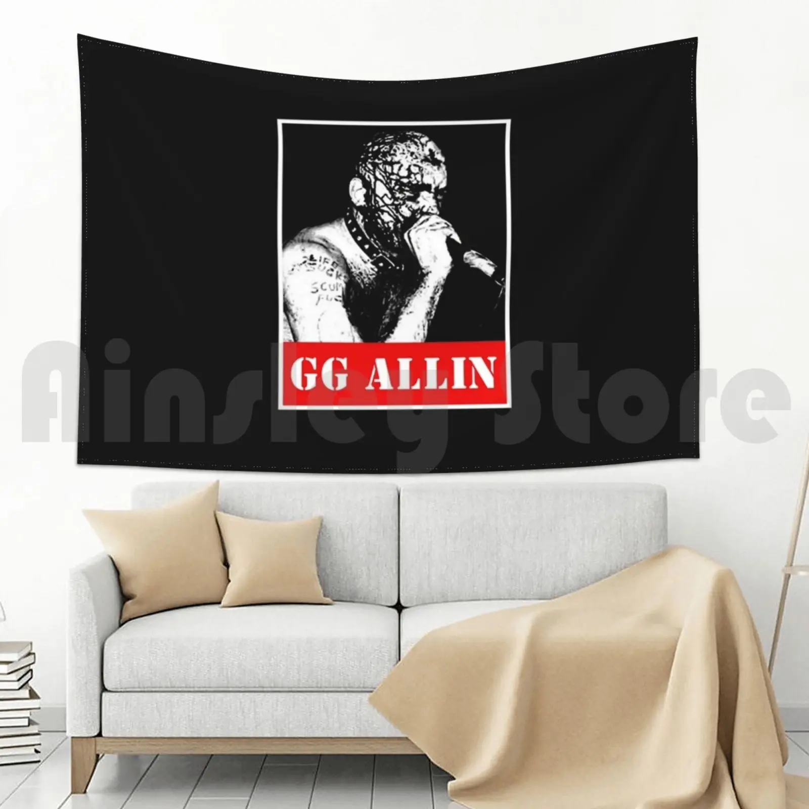 Гобелен Gg Allin для гостиной и спальни гобелен Hated In The Nation США панк музыка |