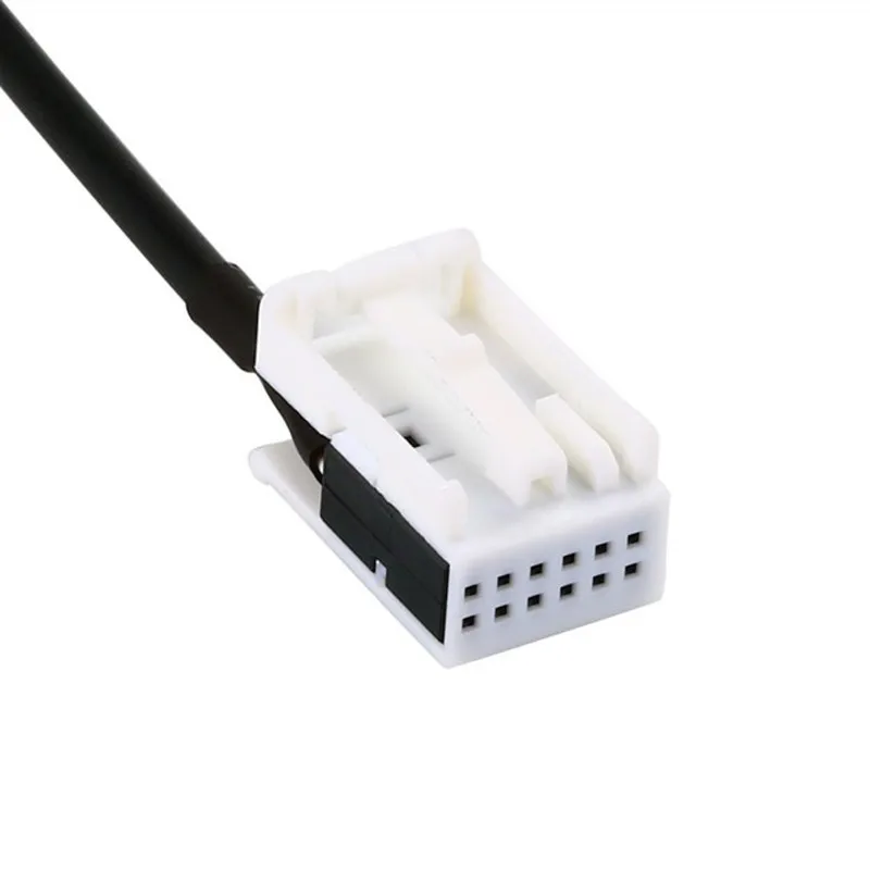

New 3.5mm 12 PIN Female Black AUX Audio Input Kit Adapter Music Cable Wire Fit for BMW E60/E61/E81/E91AUX IN ADAPTER