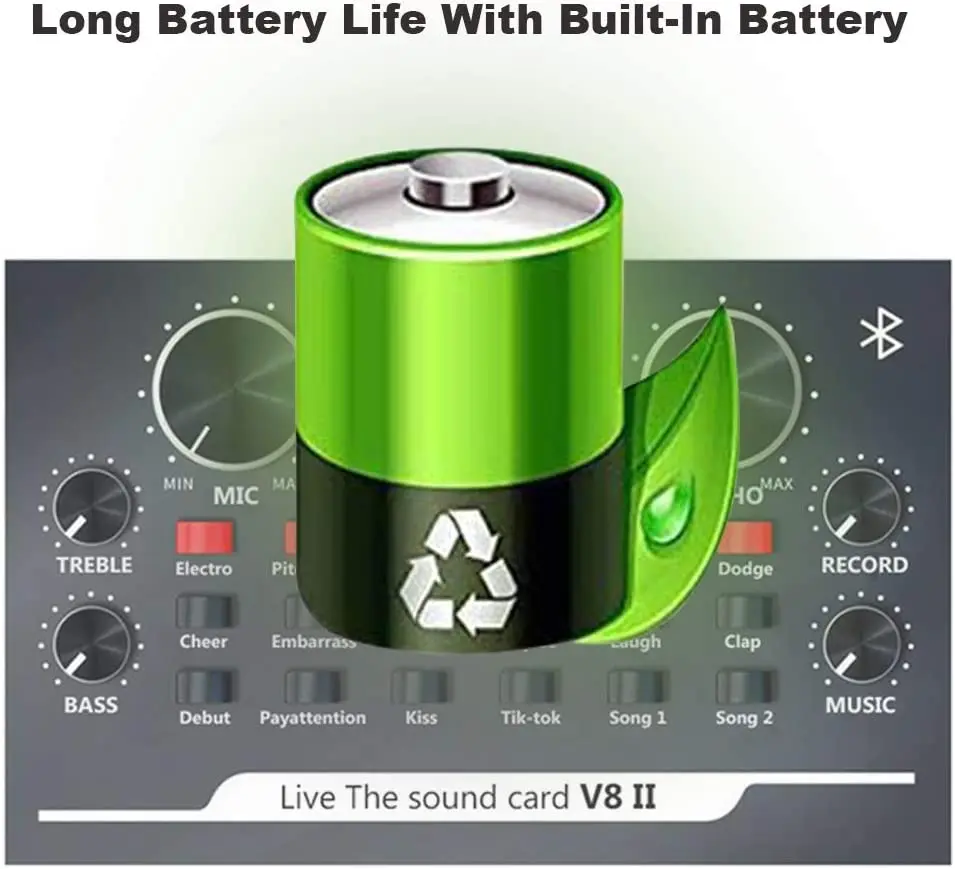 USB-звуковая карта V8II аудиомикшер для прямого эфира подходит Mac OS Windows Linux iMac MacBook