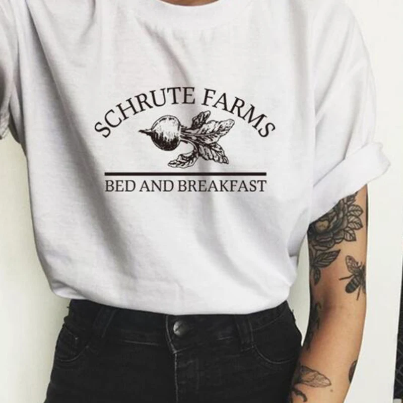 Женская футболка Schrute Farms с принтом моркови для офиса эстетические футболки