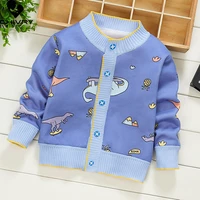 new 2022 baby boys girls fashion cartoon knitted sweater toddler kids autumn winter keep warm button cardigan sweater jackets