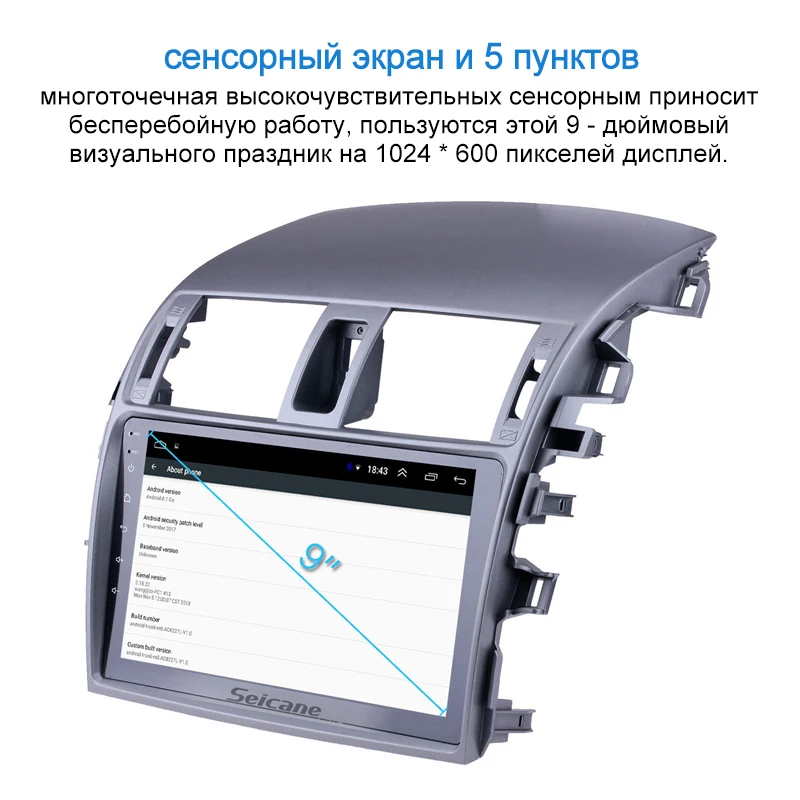 Мультимедийный проигрыватель Harfey с GPS для автомобиля стерео 9 дюймов головное