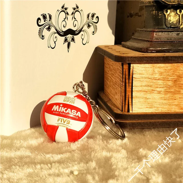 Брелок для ключей ПВХ цепочка с изображением спортивного пляжного волейбола