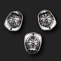 6pcs silver plated 3d fireman helmet alloy pendant necklace bracelet accessories diy charms jewelry crafts making 1815mm a1541