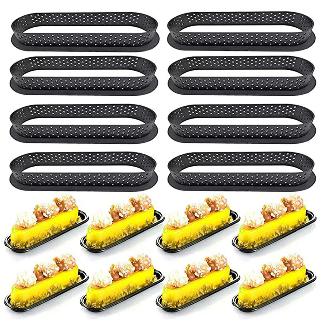 Herramientas de cocina para hornear moldes DIY, accesorios para postres, pasteles, anillo de pasteler&iacute;a, molde para Mousse, molde de cocina circular, 8 Uds.-3