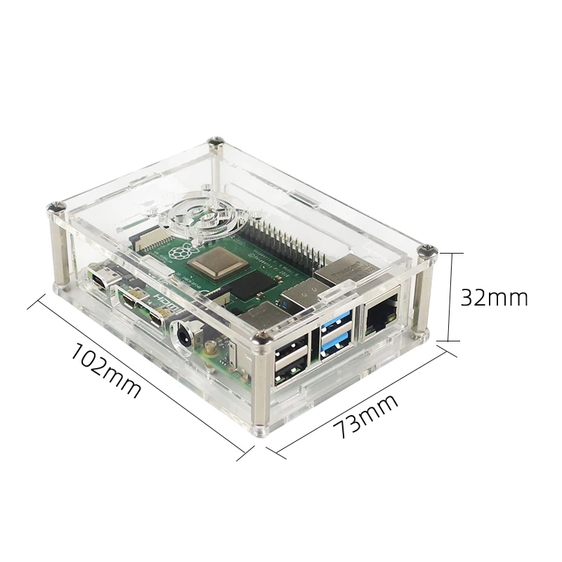 Raspberry Pi 4 Модель B комплект 2G/4G Оперативная память + акриловый чехол вентилятор